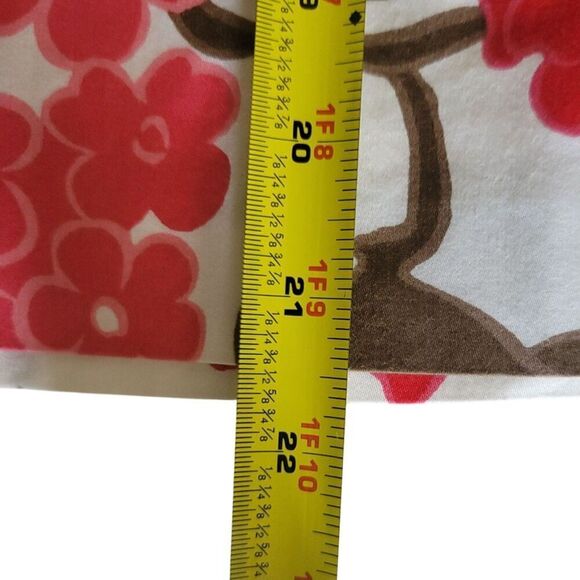 Ann Taylor Pink and Red Floral A-line Skirt Size 10 - Picture 7 of 7